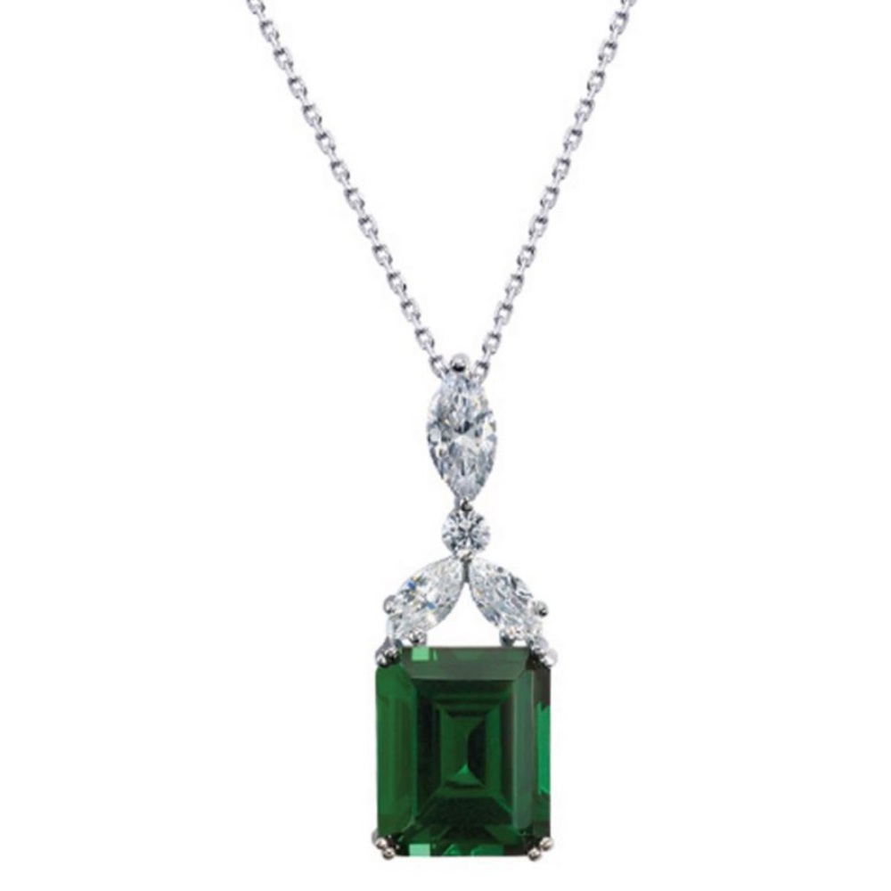 Elegant Green Pendant Necklace crislu